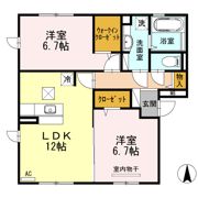 リバーパーク Sの間取り画像