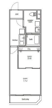 アバロン上尾原市の間取り画像