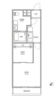 アバロン上尾原市の間取り画像