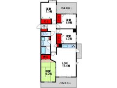 フリーリー守恒の間取り画像