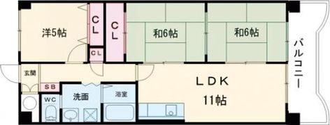 ビバリーマンションⅤの間取り画像