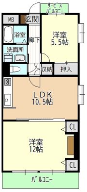 猪高ハイツの間取り画像