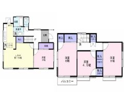 東国分寺台1丁目貸家の間取り画像
