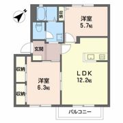 グリーンヒル中島 Aの間取り画像