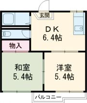 ヘイゼルハイツ A棟の間取り画像