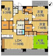 ヴィラ東中通の間取り画像