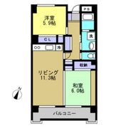 ハイヒルズクマノの間取り画像