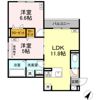 セレスティア細田Bの間取り画像