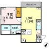 セレスティア細田Bの間取り画像