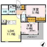 セレスティア細田Bの間取り画像