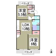 行田ハイツ1号棟の間取り画像