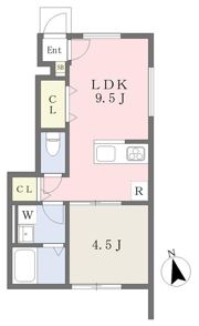 EARL’S COURT北条Ⅲ Bの間取り画像