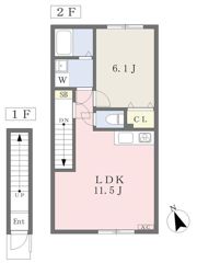 LUMIELE古三津B棟の間取り画像