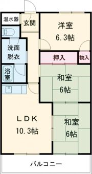 MKタウン江場Aの間取り画像