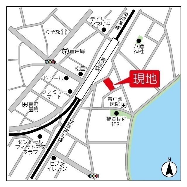 近くに施設あり