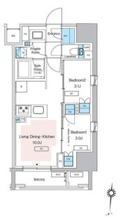 プレディアコート錦糸町スカイビューの間取り画像