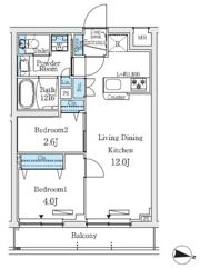 プライムブリス中野富士見町Ⅰの間取り画像