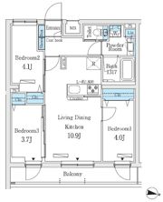 プライムブリス中野富士見町Ⅰの間取り画像