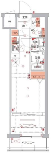 ハーモニーレジデンスパレスフロントの間取り画像