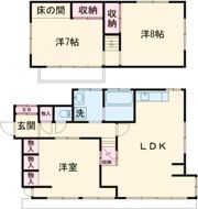 二宮貸家の間取り画像
