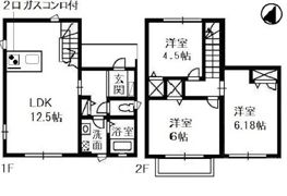 ハピネス55 Bの間取り画像