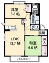 グリーンハイツ木太 C棟の間取り画像