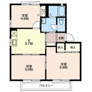 プラテア ⅠⅡの間取り画像