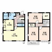 テラスミナミナガレ公園の間取り画像