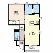 ハックベリー Bの間取り画像