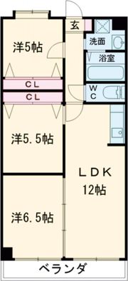 コーラルハイツ平野の間取り画像