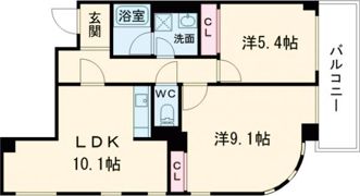 ウィステリア神戸湊川の間取り画像