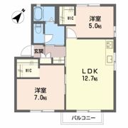 ソレーユ曙Eの間取り画像