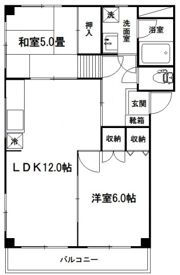 北栄第2マンションの間取り画像