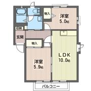 桐山ハイツAの間取り画像