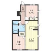 マリアージュAの間取り画像