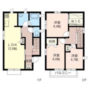 宮前戸建貸家 B棟の間取り画像