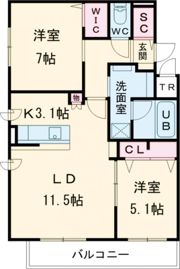 ジュノール千歳真々地の間取り画像
