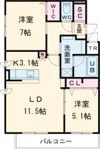 ジュノール千歳真々地の間取り画像
