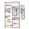 グランビスタ初月の間取り画像