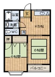 コーポワカマツの間取り画像