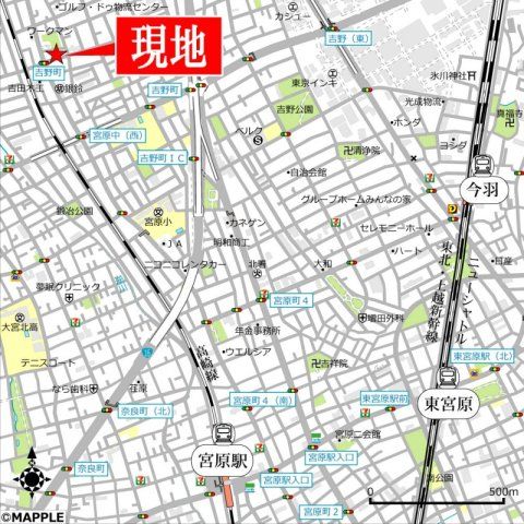 近くに施設あり