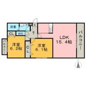 リバーサイド千年の間取り画像