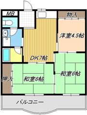 ハイツ幹の間取り画像