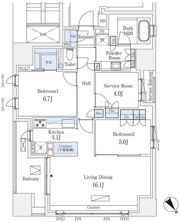グランスイート千代田麹町の間取り画像