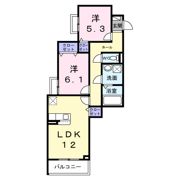 ユニゾン安満 A棟の間取り画像