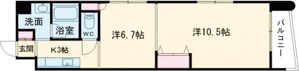 パステロ アロッジオ45東蟹屋の間取り画像