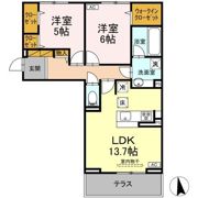 フリージア Ⅱの間取り画像