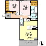 フリージア Ⅱの間取り画像