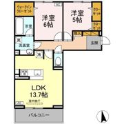 フリージア Ⅱの間取り画像