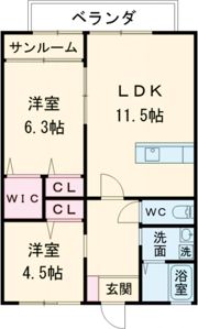 レトア歴木Bの間取り画像